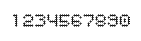 5×6数字点阵字体 ddN56AA1857