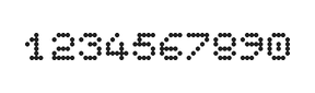 5×6数字点阵字体 ddN56AA1859