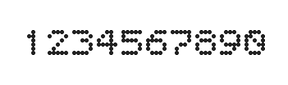 5×6数字点阵字体 ddN56AA1863