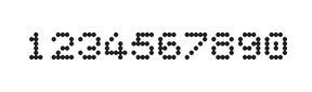 5×6数字点阵字体 ddN56AA1864