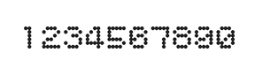 5×6数字点阵字体 ddN56AA1868