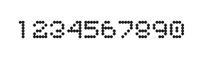5×6数字点阵字体 ddN56AA1869