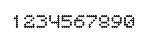 5×6数字点阵字体 ddN56AA1874