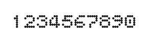 5×6数字点阵字体 ddN56AA1875