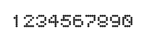 5×6数字点阵字体 ddN56AA1879