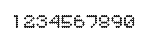 5×6数字点阵字体 ddN56AA1882