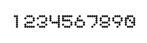5×6数字点阵字体 ddN56AA1884