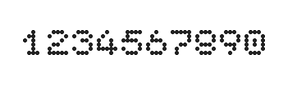 5×6数字点阵字体 ddN56AA1890