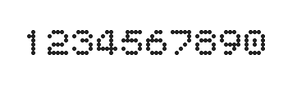 5×6数字点阵字体 ddN56AA1892