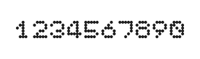 5×6数字点阵字体 ddN56AA1893