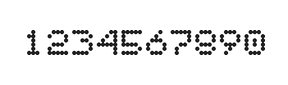 5×6数字点阵字体 ddN56AA1897