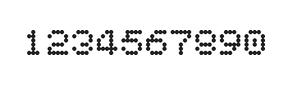 5×6数字点阵字体 ddN56AA1898