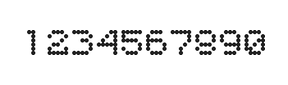 5×6数字点阵字体 ddN56AA1900