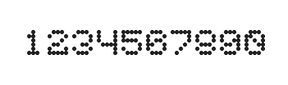 5×6数字点阵字体 ddN56AA1902