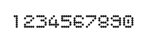 5×6数字点阵字体 ddN56AA1905