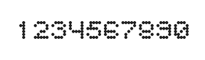 5×6数字点阵字体 ddN56AA1906