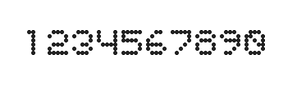 5×6数字点阵字体 ddN56AA1907