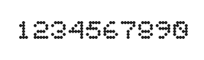 5×6数字点阵字体 ddN56AA1913