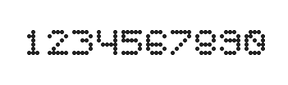 5×6数字点阵字体 ddN56AA1922