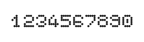 5×6数字点阵字体 ddN56AA1926