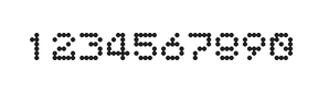 5×6数字点阵字体 ddN56AA1930