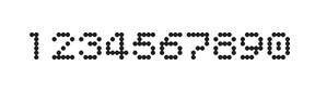 5×6数字点阵字体 ddN56AA1938