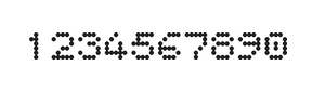 5×6数字点阵字体 ddN56AA1940