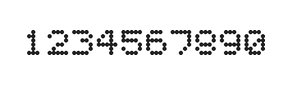 5×6数字点阵字体 ddN56AA1941