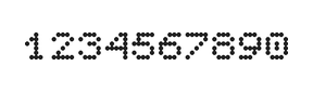 5×6数字点阵字体 ddN56AA1942