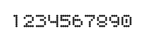 5×6数字点阵字体 ddN56AA1952