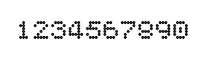5×6数字点阵字体 ddN56AA1957