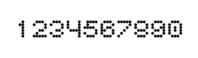 5×6数字点阵字体 ddN56AA1958