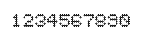 5×6数字点阵字体 ddN56AA1961