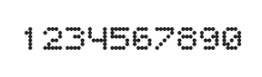 5×6数字点阵字体 ddN56AA1963