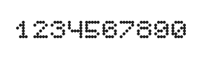 5×6数字点阵字体 ddN56AA1965