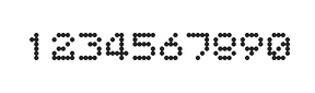 5×6数字点阵字体 ddN56AA1967