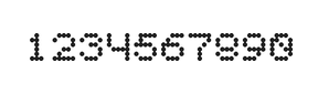 5×6数字点阵字体 ddN56AA1970