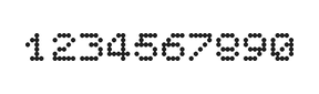 5×6数字点阵字体 ddN56AA1972