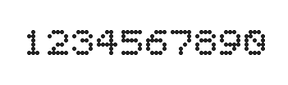 5×6数字点阵字体 ddN56AA1974