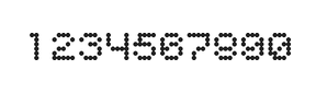 5×6数字点阵字体 ddN56AA1979
