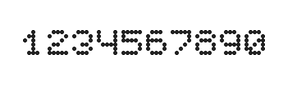 5×6数字点阵字体 ddN56AA1983