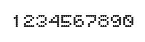 5×6数字点阵字体 ddN56AA1984
