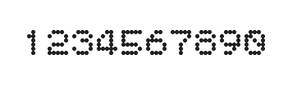 5×6数字点阵字体 ddN56AA1990