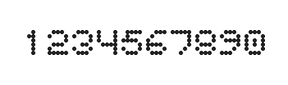 5×6数字点阵字体 ddN56AA1991