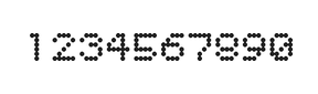 5×6数字点阵字体 ddN56AA1992