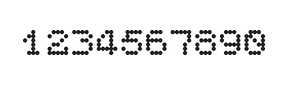 5×6数字点阵字体 ddN56AA1994