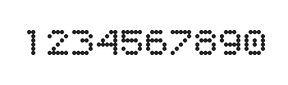 5×6数字点阵字体 ddN56AA1999