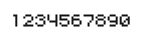 5×6数字点阵字体 ddN56AB0002