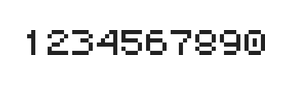 5×6数字点阵字体 ddN56AB0003