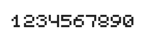 5×6数字点阵字体 ddN56AB0011